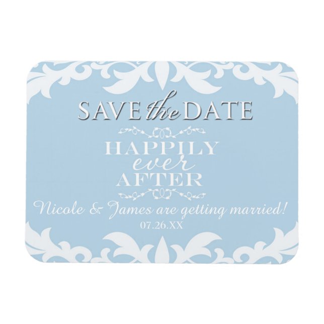 Happily Ever After Wedding Save the Date Magnet (Horizontal)