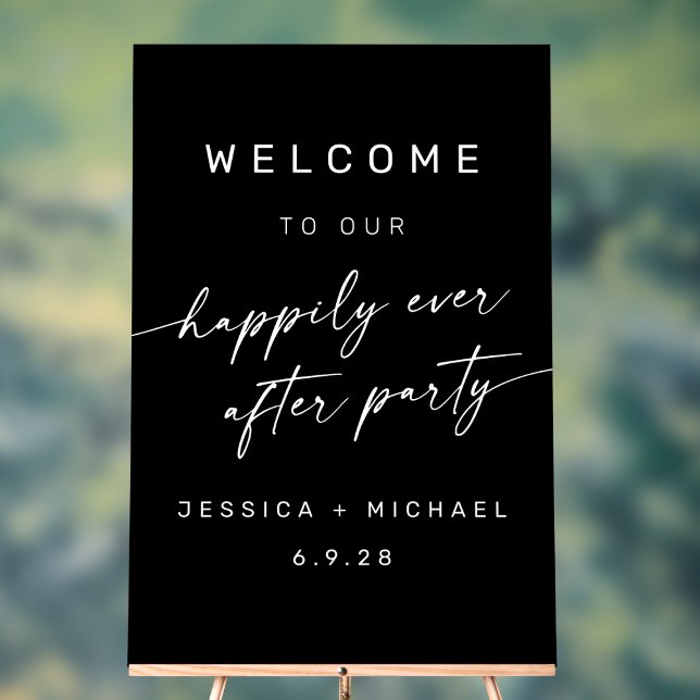 Happily Ever After Wedding Shower Party  Acrylic Sign (Creator Uploaded)