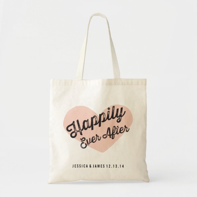 Happily Ever After Wedding Tote Bag (Front)