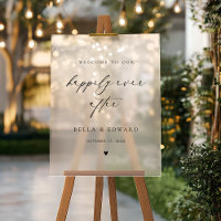 Happily Ever After Wedding Welcome Reception Sign 