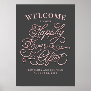 Happily Ever After Wedding Welcome Sign