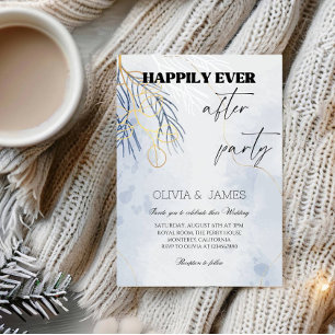 Happily Ever After Winter Wedding - Snowy Romance Invitation