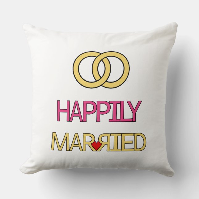 Happily Married Cushion (Front)