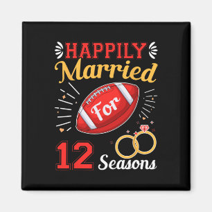 Happily Married For 12 Seasons 12th Wedding Annive Magnet