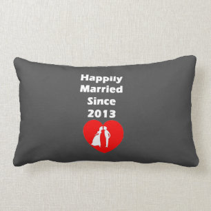 Happily Married Since 2013 Lumbar Cushion