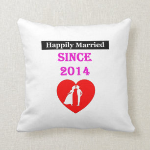 Happily Married Since 2014 Cushion