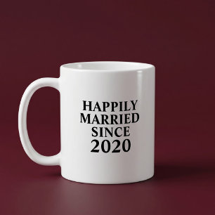 Happily Married Since Custom Couples Coffee Mug
