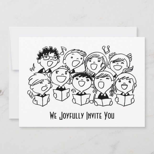 Happily Singing Children Invitation l Announcement (Front)