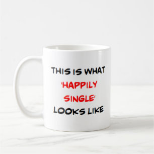 happily single coffee mug