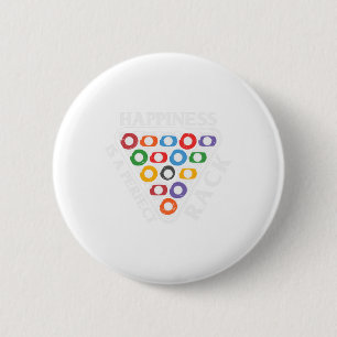 Happines Is A Perfect Rack Billards Quote 6 Cm Round Badge