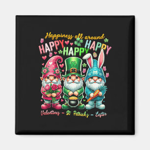 Happiness Allaround Gnome Happy Valentine St Patri Magnet