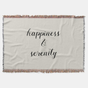 Happiness and Serenity Cosy Throw Blanket
