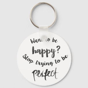 Happiness Attitude Life Success Confidence Quote Key Ring