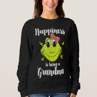 Happiness Being a Grandma Frog Lover Grandmor MP . Sweatshirt