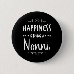 Happiness Being A Nonni Italy Italian Grandma 6 Cm Round Badge
