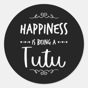 Happiness Being A Tutu Hawaii Hawaiian Grandma Classic Round Sticker