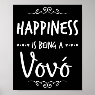 Happiness Being A Vovó Portugal Portuguese Grandma Poster