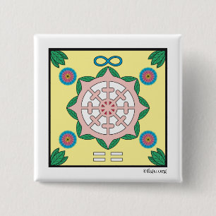 Happiness/Being Happy Symbol 15 Cm Square Badge