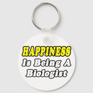 Happiness...Biologist Key Ring