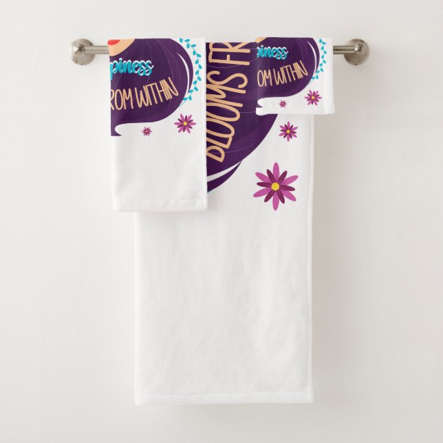 Happiness Blooms From Within Bath Towel Set (Insitu)
