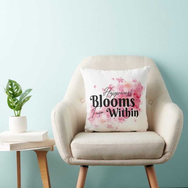Happiness Blooms From Within Cushion (Chair)