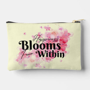 Happiness Blooms From Within Small Accessory Pouch