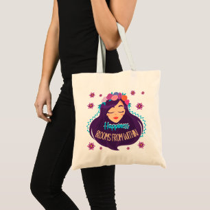 Happiness Blooms From Within Tote Bag