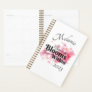 Happiness Blooms From Within Yearly Planner