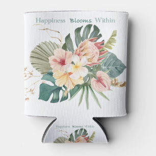 Happiness Blooms Within Can Cooler