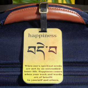 Happiness Buddha Symbol  Luggage Tag