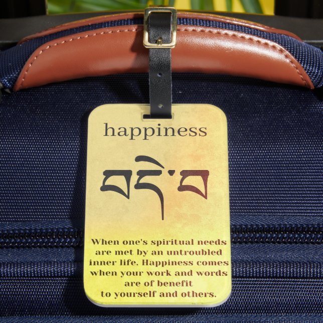 Happiness Buddha Symbol  Luggage Tag (Front Insitu 2)
