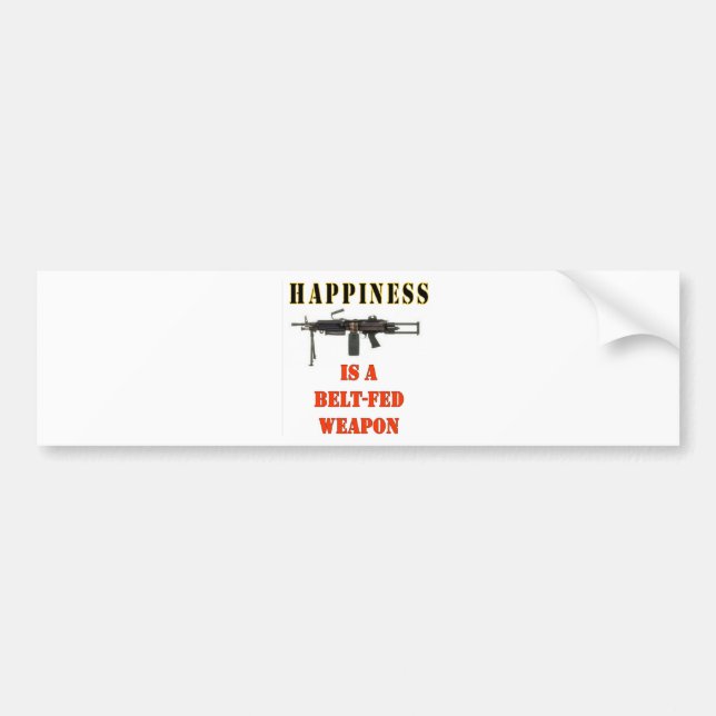 HAPPINESS BUMPER STICKER (Front)