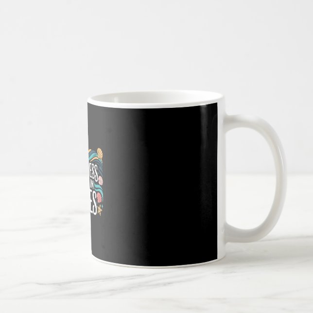 Happiness comes in waves summer vacation  coffee mug (Right)
