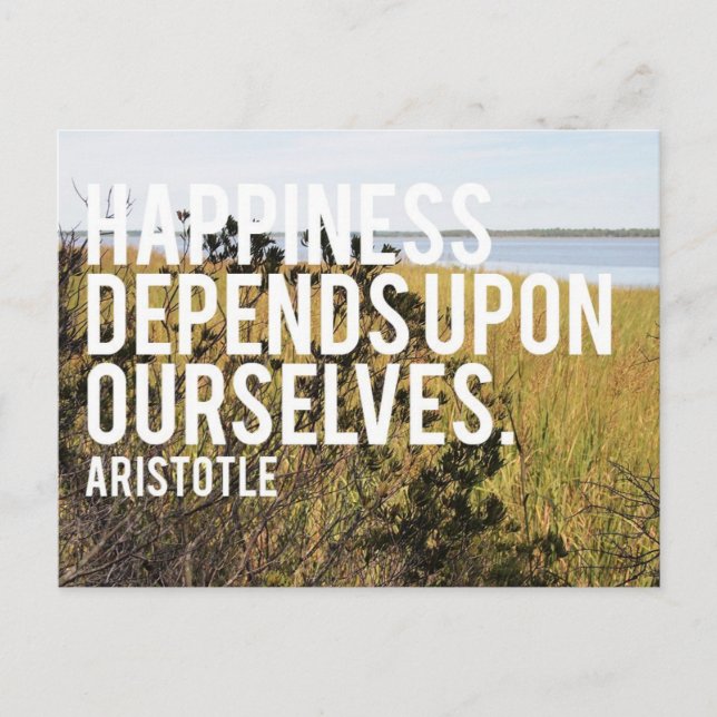 Happiness Depends Upon Ourselves Postcard (Front)