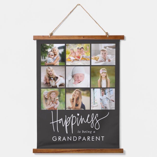 Happiness Editable Colour Photo Wall Tapestry (Front)