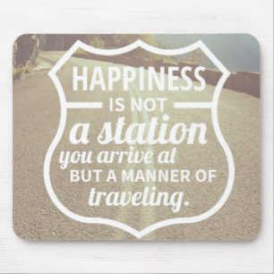 Happiness Encouragement Success Life Tips QuoteArt Mouse Pad