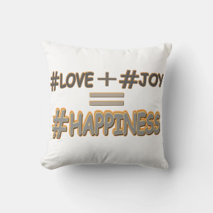 "HAPPINESS EQUATION" Cute Design. Buy Now Cushion