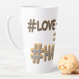 "HAPPINESS EQUATION" Cute Design. Buy Now Latte Mug