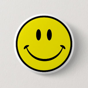 Happiness Face 6 Cm Round Badge