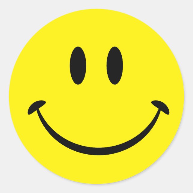 Happiness Face Classic Round Sticker (Front)