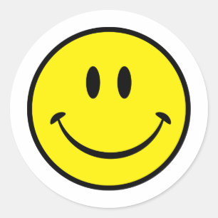 Happiness Face Classic Round Sticker