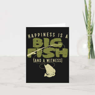 Happiness Fish Witness Big Fishing Fisherman Angle Card