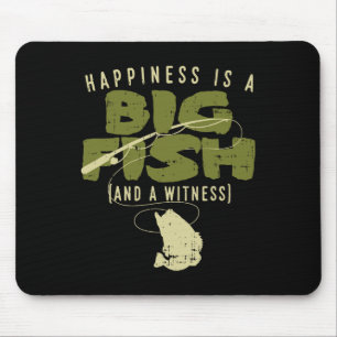 Happiness Fish Witness Big Fishing Fisherman Angle Mouse Pad