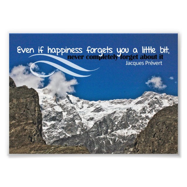 Happiness Forgets Custom Photo Print (Front)