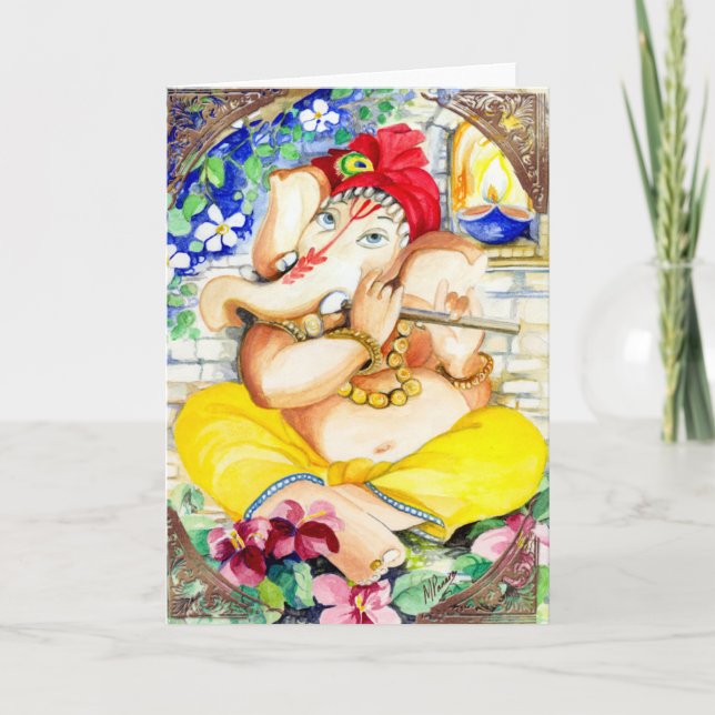 Happiness Ganesh Greeting Card (Front)