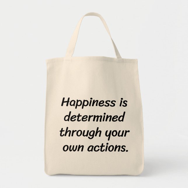 Happiness Grocery Tote Bag (Front)