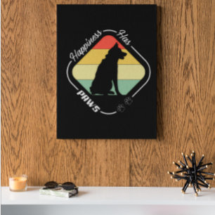 Happiness Has Paws Design Poster