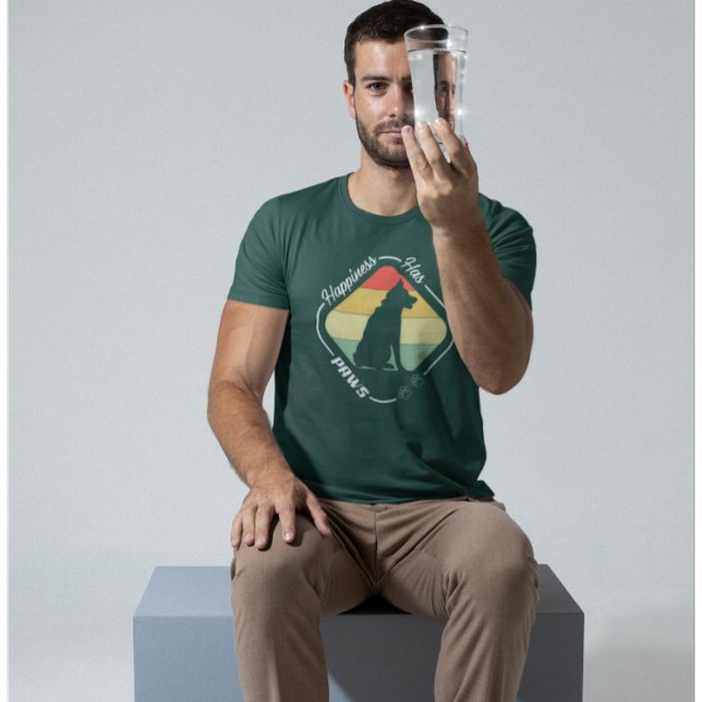 Happiness Has Paws Design T-Shirt (Creator Uploaded)