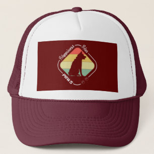 Happiness Has Paws Design Trucker Hat