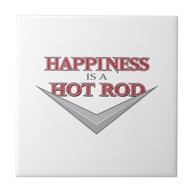 Happiness Hot Rod Ceramic Tile (Front)